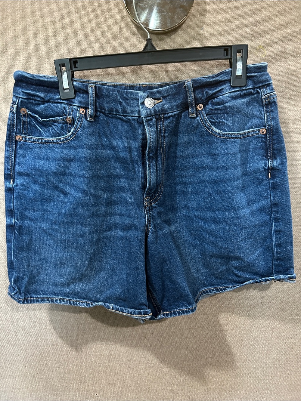 American Eagle Outfitters Dark Blue Denim Cutoff Shorts